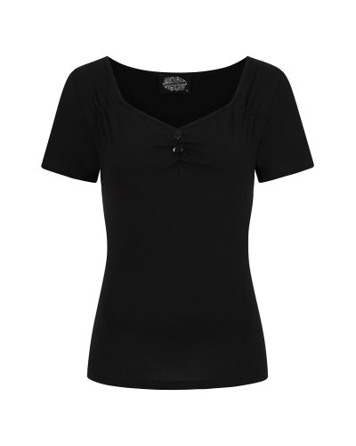 Haut noir Darcie HEARTS AND ROSES