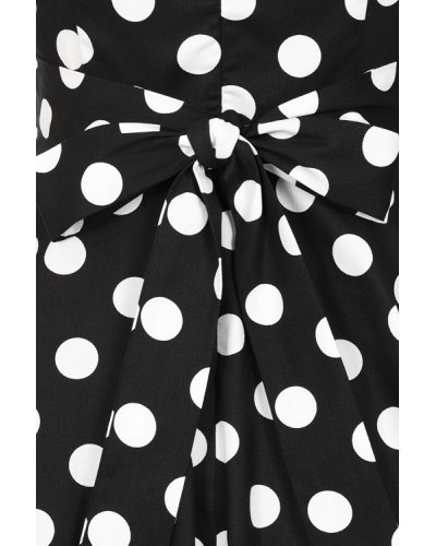 Robe trapèze à pois Priscila noire HEARTS AND ROSES