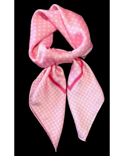 Foulard carré rose baby (70 x 70 cm)