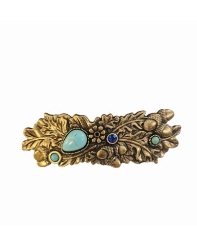 Barrette bronze turquoise