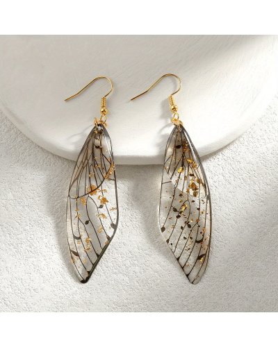 Boucles d'oreilles Ailes doré