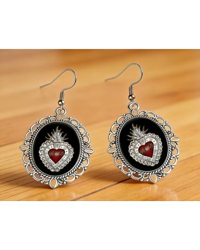 Boucles d'oreilles Cœur Sacré