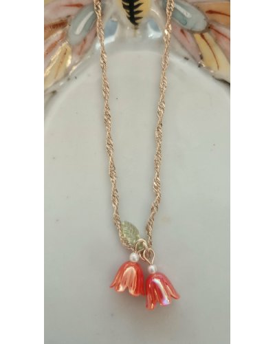 Collier clochettes rouge