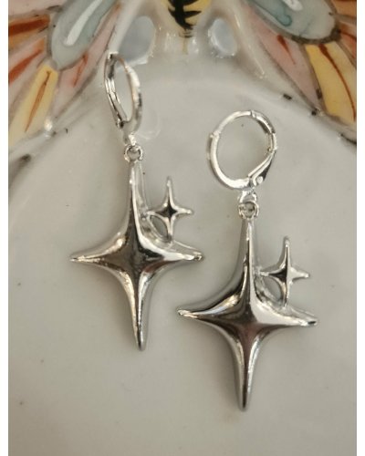 Boucles d'oreilles Etoile argent