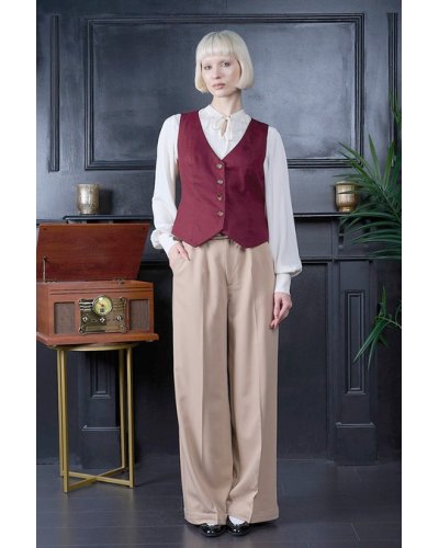 Pantalon "Joanna" 40s  Beige BANNED