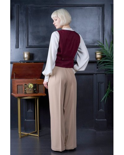 Pantalon "Joanna" 40s  Beige BANNED