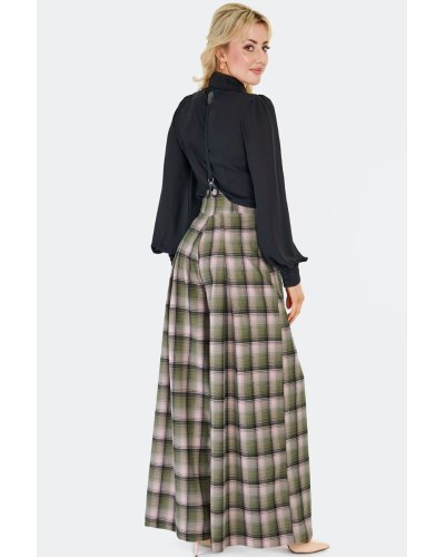 Pantalon à bretelles "Plaid" VOODOO VIXEN