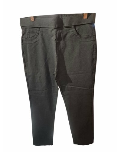 " FRIPERIE "Capri 7/8 noir élasthanne