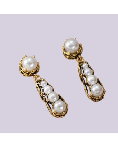 Boucles d'oreilles  Goutte perles