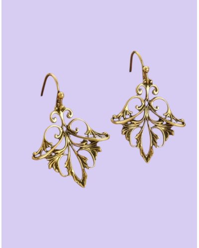 Boucles d'oreilles  rétro doré