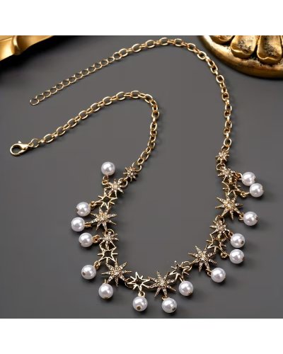 Collier vintage  soleil et étoile