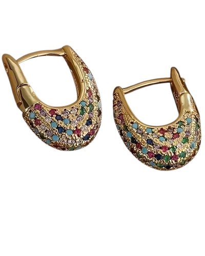 Boucles d'oreilles créoles strass