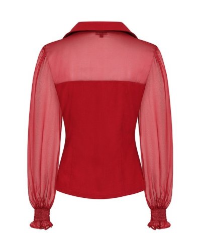 Blouse "Bonnie" bordeaux BANNED RETRO