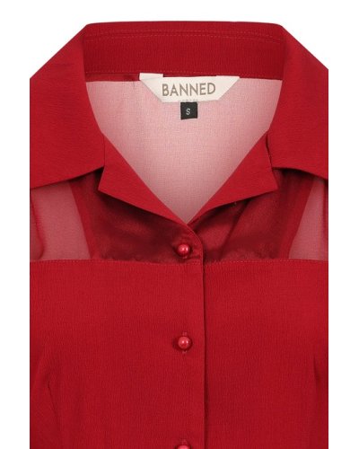 Blouse "Bonnie" bordeaux BANNED RETRO