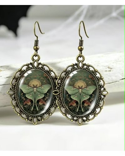 Boucles d'oreilles papillon goth