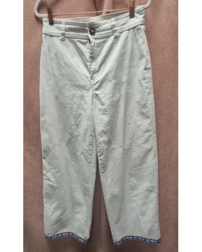 " FRIPERIE SECONDE MAIN " Jean blanc style mexicain M