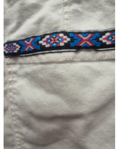 " FRIPERIE SECONDE MAIN " Jean blanc style mexicain M