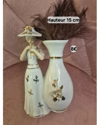 " DECO VINTAGE " figurine vase vintage