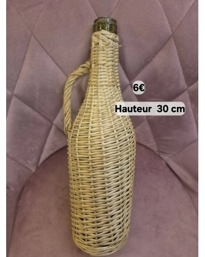 " DECO VINTAGE" bouteille osier vintage