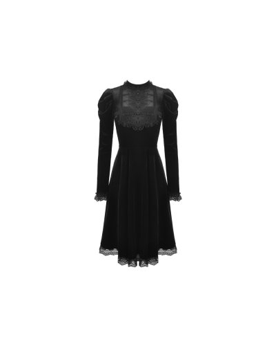 Robe en velours gothique victorienne "Evangeline" DARKINLOVE