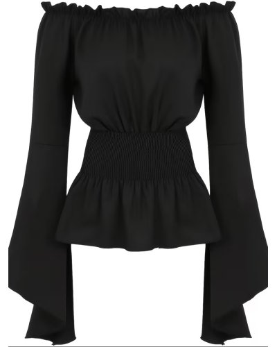 Blouse médiévale noire "Appoline"