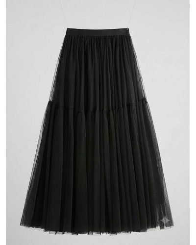 Jupon long gothique en tulle  "EDEN''