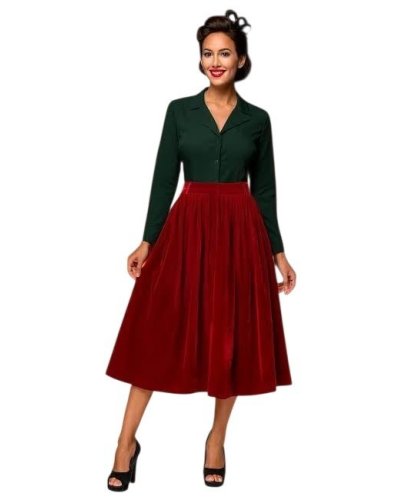 Jupe en velours "Millie" BANNED RETRO
