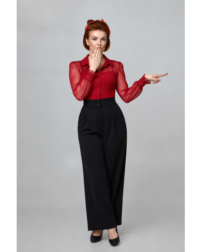 Blouse "Bonnie" bordeaux BANNED RETRO