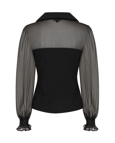 Blouse "Bonnie" Noire BANNED RETRO