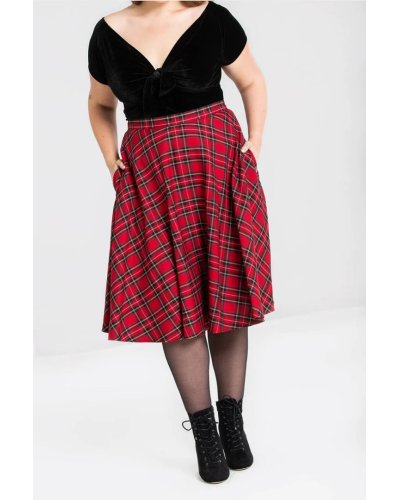 Jupe rouge tartan anglais HELL BUNNY