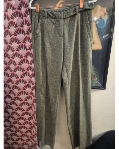 " FRIPERIE VINTAGE" Pantalon de costume chiné kaki United Colors of Benetton·