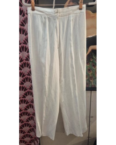 " FRIPERIE" Pantalon blanc Julie Guerlande