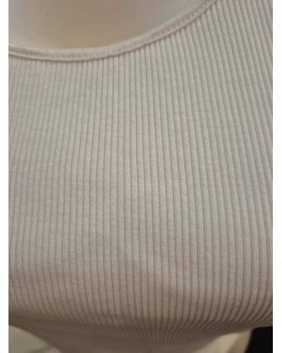 " FRIPERIE SECONDE MAIN " Tee shirt côtelé 1.2.3