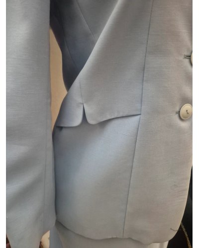 " FRIPERIE SECONDE MAIN" Tailleur jupe bleu ciel