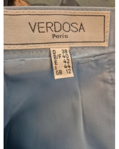 " FRIPERIE SECONDE MAIN" Tailleur jupe bleu ciel