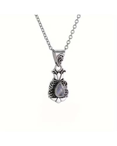 Collier goutte bleue