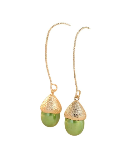 Boucles d'oreilles Gland vert