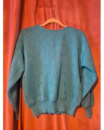 «FRIPERIE SECONDE MAIN !» Pull turquoise