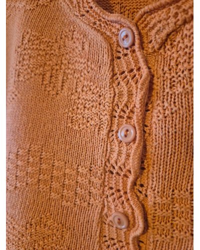 «FRIPERIE VINTAGE» Cardigan sans manche orange