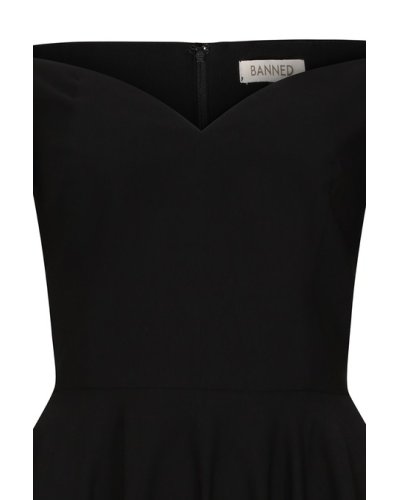 Robe AMALIA swing noire  BANNED