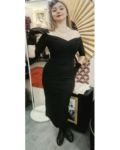 Robe crayon noire Amalia BANNED