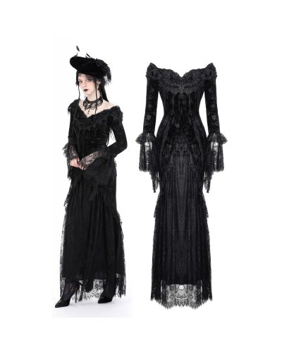 Robe longue "Reine gothique"  Dark In Love