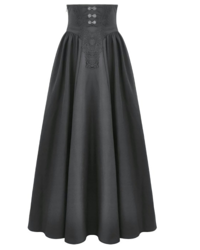 Jupe longue gothique "embroidery" DARKINLOVE