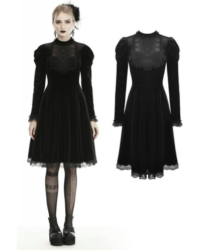 Robe en velours gothique victorienne "Evangeline" DARKINLOVE